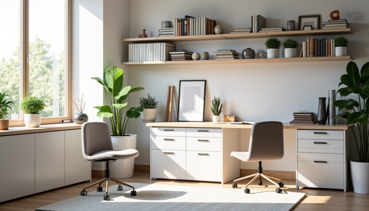 Astuces ingénieuses pour maximiser l’espace de rangement dans un bureau bien organisé