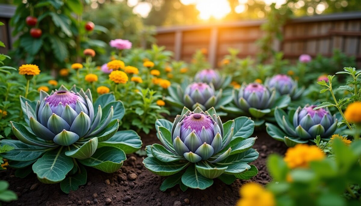 Artichauts et alliés : découvrez les plantes compagnes parfaites pour un potager harmonieux Artichauts et alliés : découvrez les plantes compagnes parfaites pour un potager harmonieux