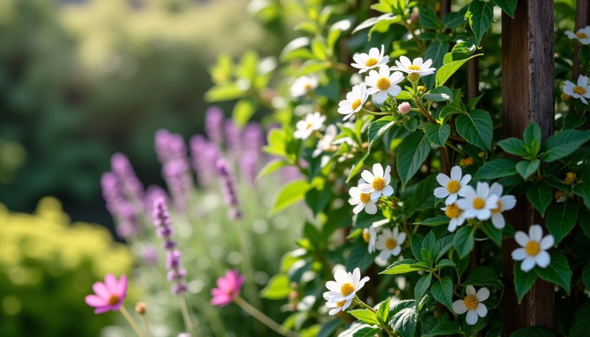 Comment choisir les plantes compagnes idéales pour magnifier un jasmin étoilé ?